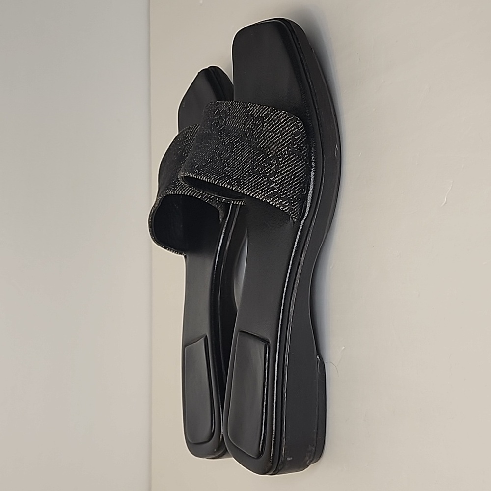 Gucci Sandalo Suola Gomma Denim GG Nero Sandal - Picture 7 of 17